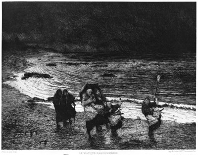 Viaticum on a Beach in Normandy, 1874 by Maurice Poirson